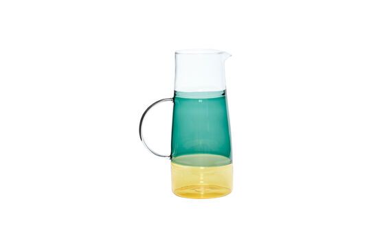 Lemonade green glass decanter Clipped