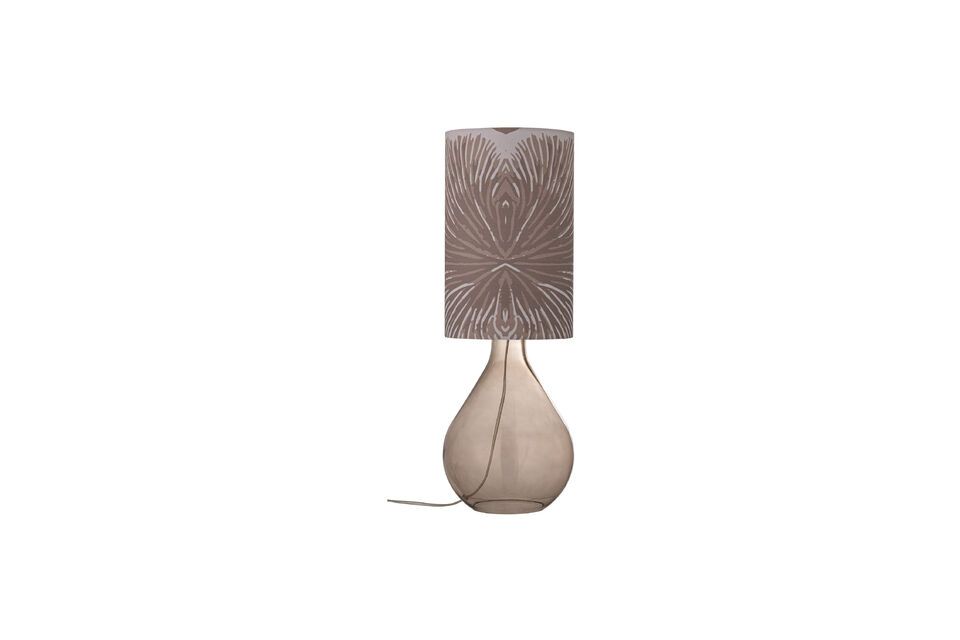 The organic brown base, made from high-quality glass, gives this lamp a contemporary, natural look