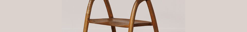 Material Details Lennor dark wood chair