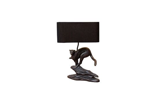 Leopard black resin table lamp Clipped