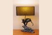 Miniature Leopard black resin table lamp 2