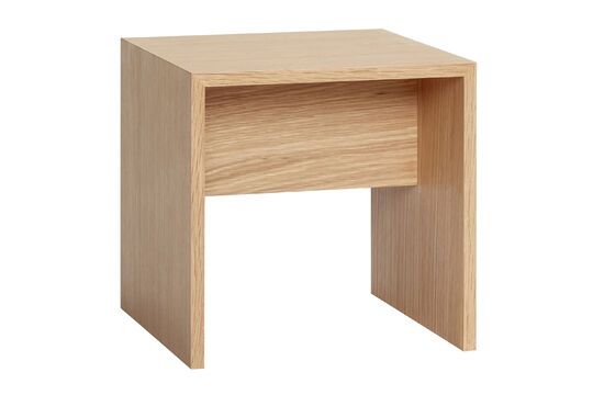 Less light oak veneer side table Clipped