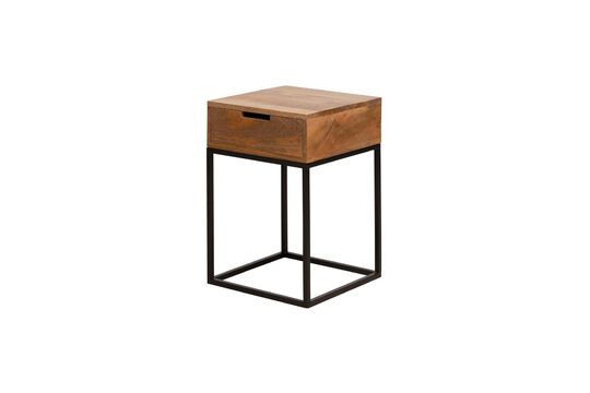 Liam dark wood bedside table Clipped