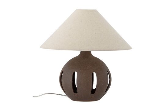 Liana brown stoneware table lamp Clipped