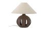 Miniature Liana brown stoneware table lamp Clipped