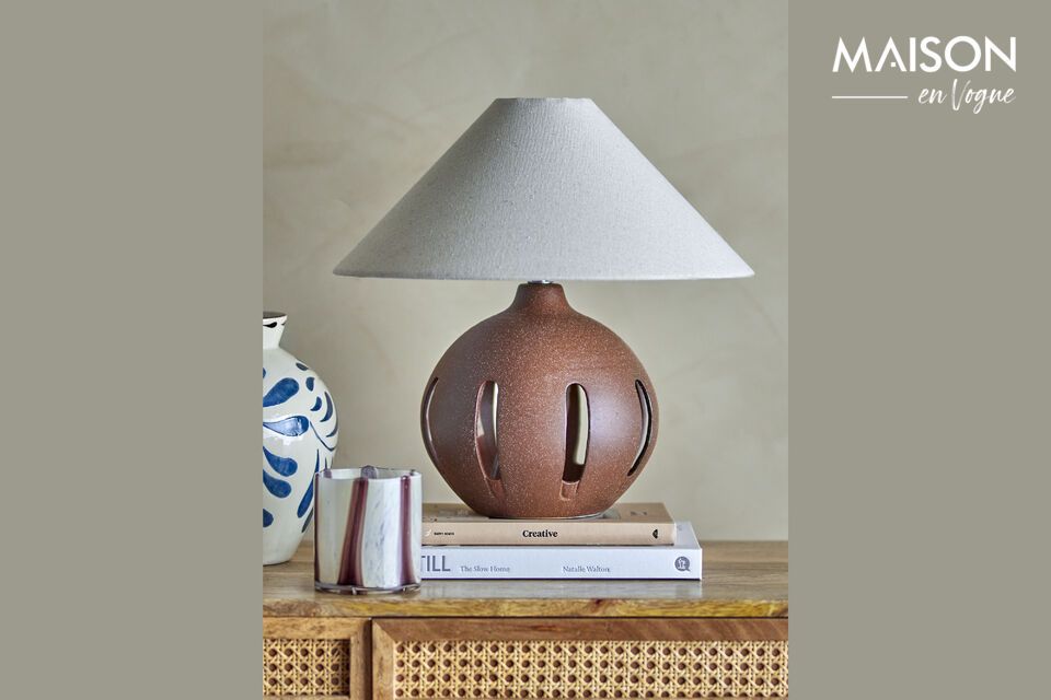 Discover the understated elegance of our stoneware table lamp