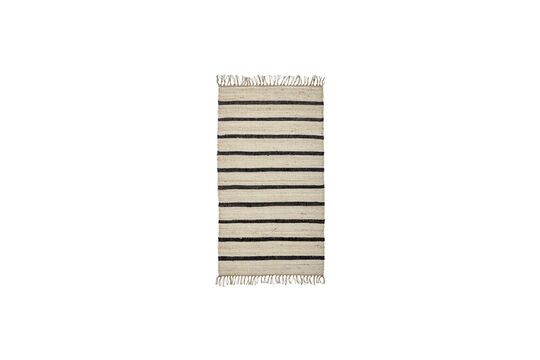 Light and black jute rug 140x70 cm Sima Clipped