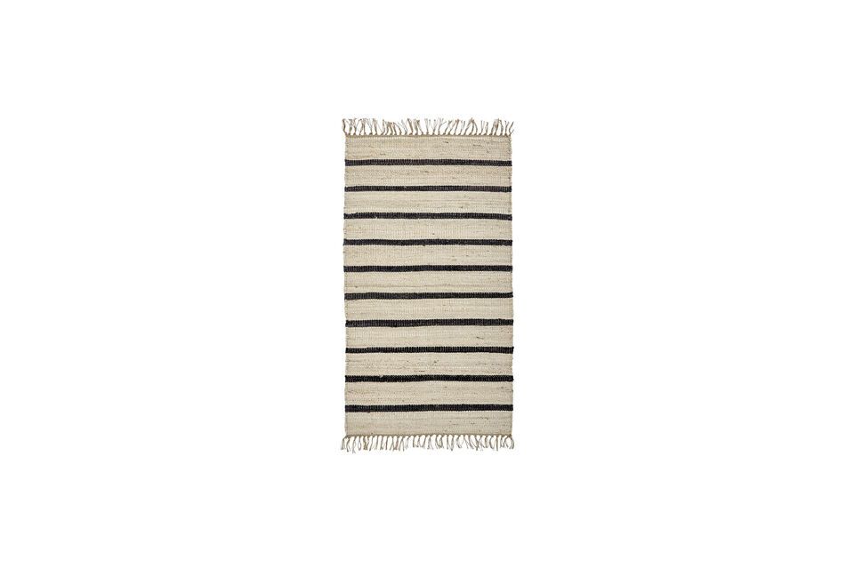 Light and black jute rug 140x70 cm Sima House Doctor