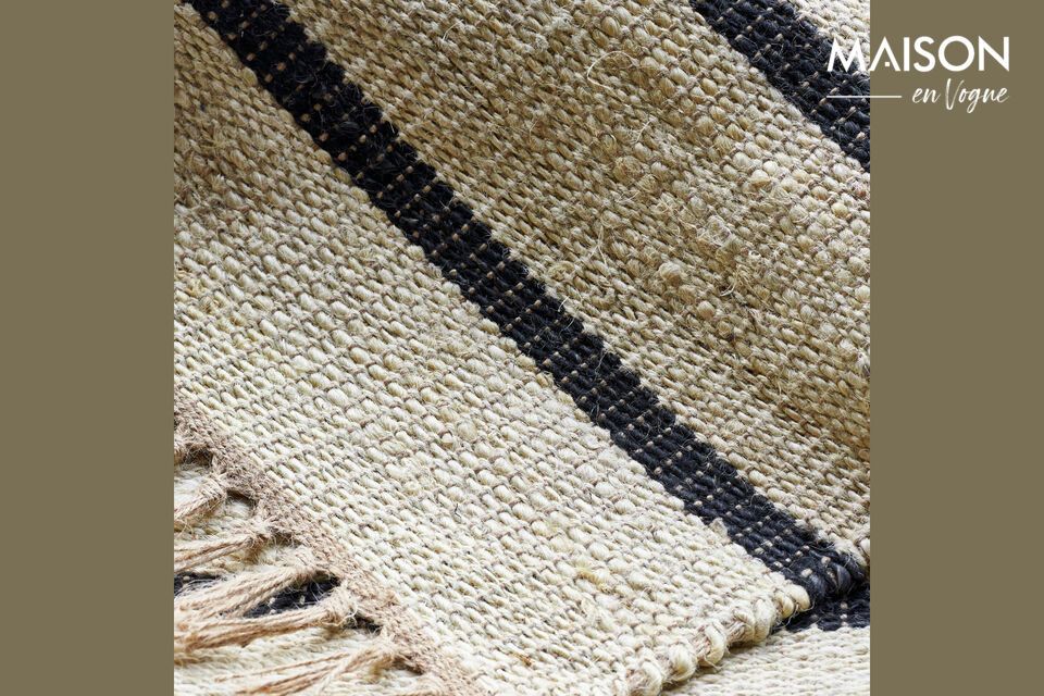 Discover the understated charm of the Sima jute fiber rug