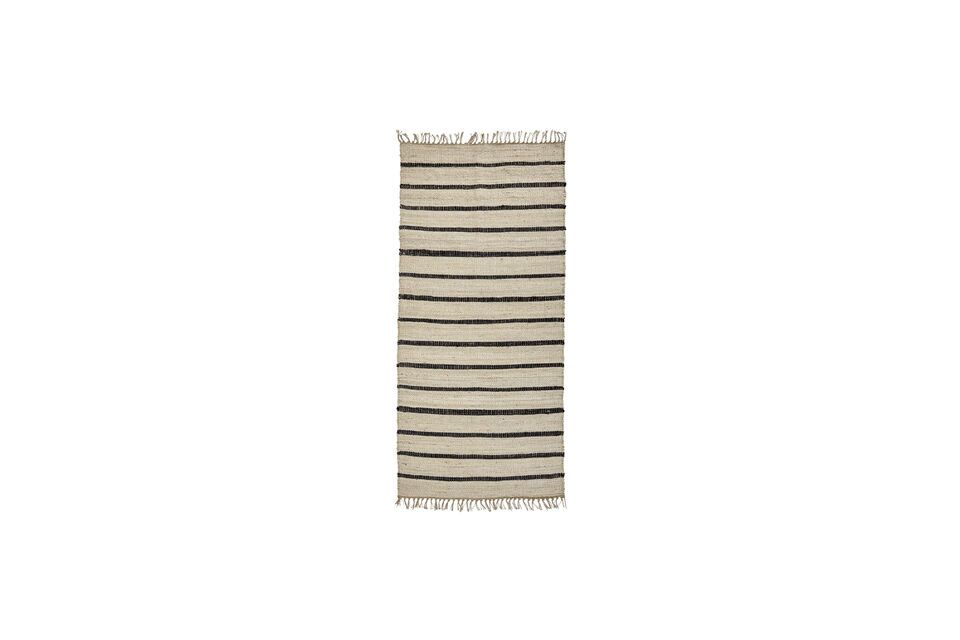 Light and black jute rug 200x90 cm Sima House Doctor