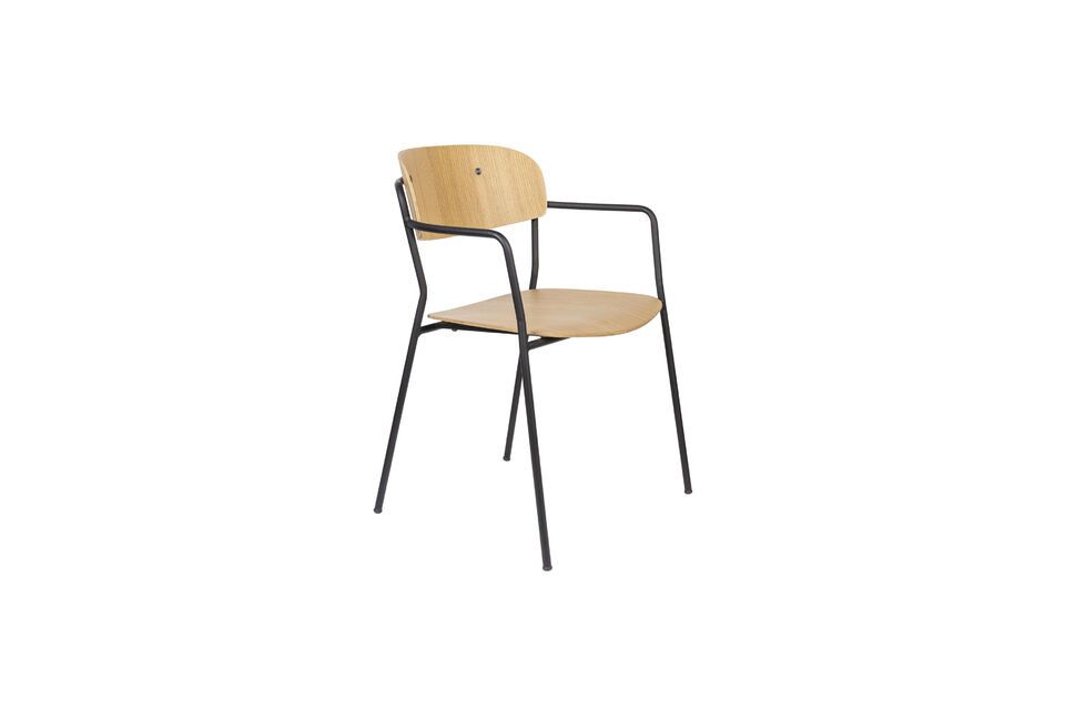 Light-coloured wooden chair Jolien - 1