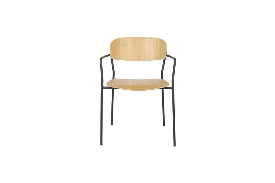 Light-coloured wooden chair Jolien - 2