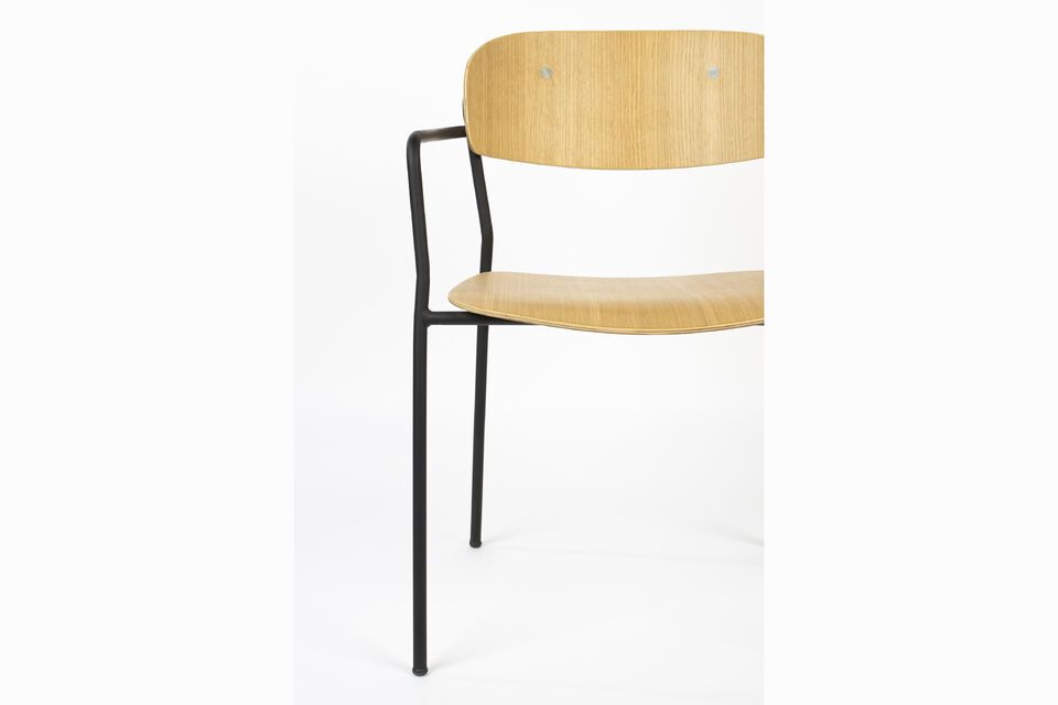 Light-coloured wooden chair Jolien - 6