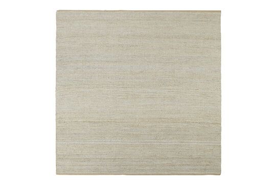 Light gray natural fiber carpet 250x250 cm Hempi Clipped