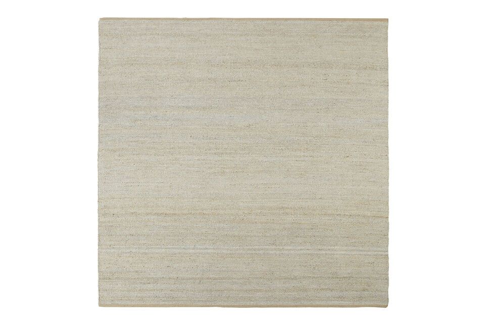 Light gray natural fiber carpet 250x250 cm Hempi House Doctor