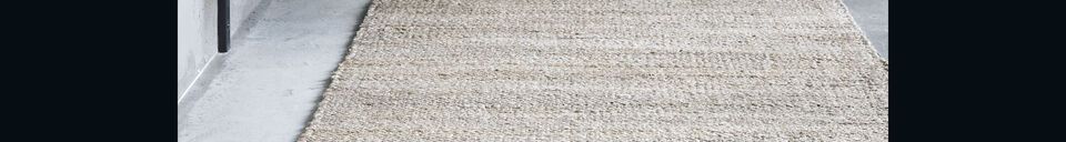 Material Details Light gray natural fiber carpet 300x90 cm Hempi