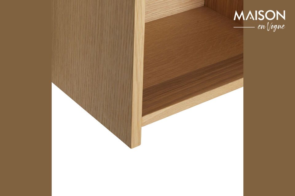 Light oak veneer shelf Focal - 4