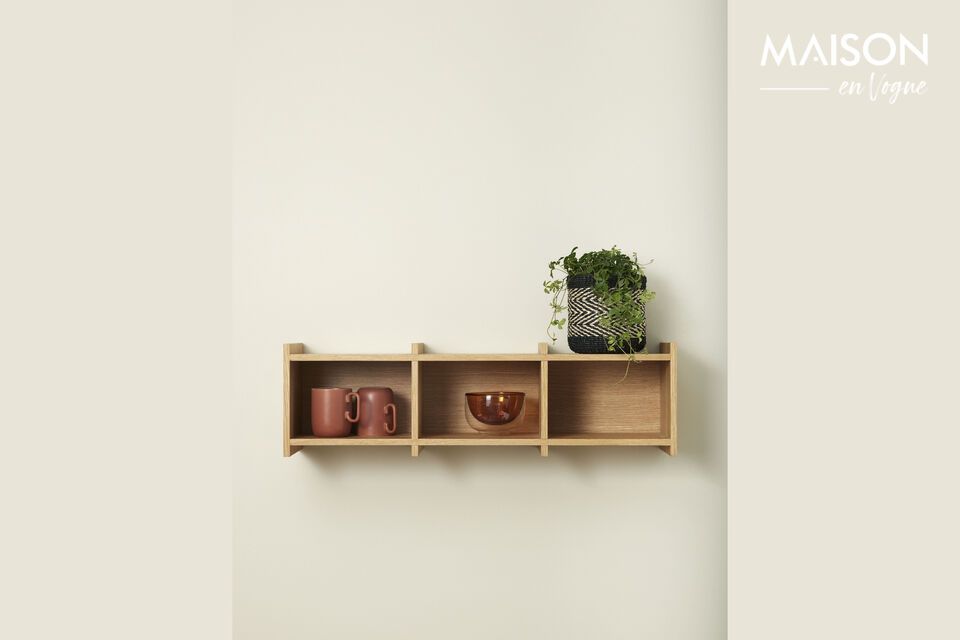 Light oak veneer shelf Focal Hübsch