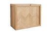 Miniature Light oak veneer shoe cabinet size M Herringbone 1