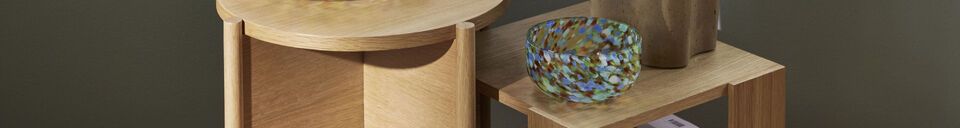 Material Details Light oak veneer side table Merge