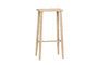 Miniature Light oak wood bar stool Folk Clipped