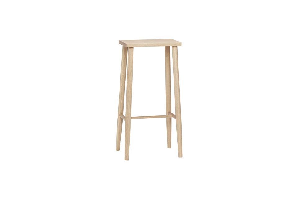 Light oak wood bar stool Folk Hübsch