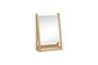 Miniature Light oak wood mirror Point Clipped