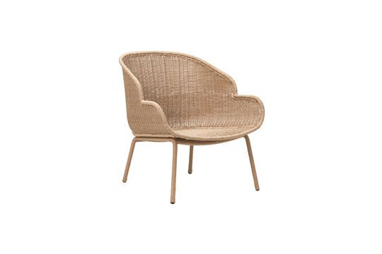 Light wicker armchair H apur Clipped