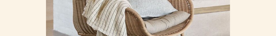 Material Details Light wicker armchair H apur