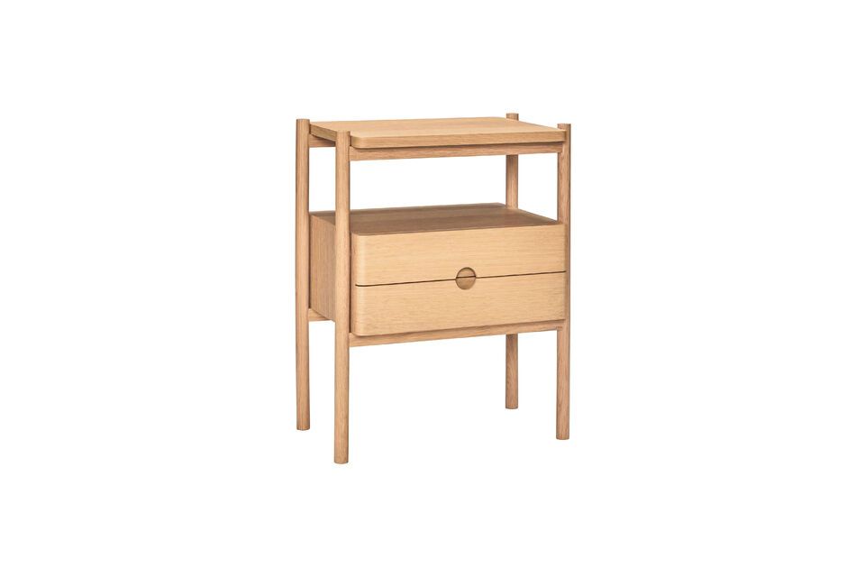 Featuring two spacious drawers, it offers practical storage space for your personal belongings