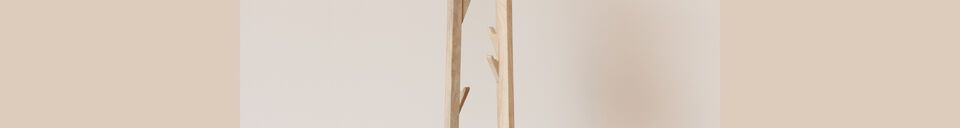 Material Details Light wood coat rack Tribal