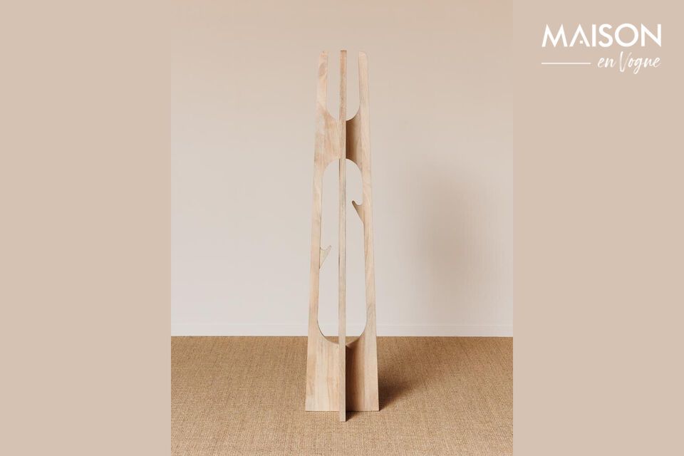 Explore simplicity and functionality with our light wood coat rack