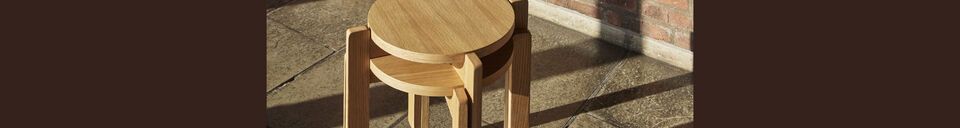 Material Details Light wood stool Always