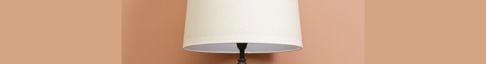 Material Details Lilith table lamp in dark wood