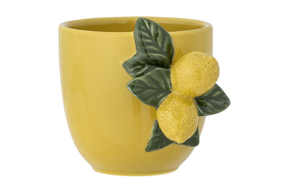 Limone yellow stoneware mug Bloomingville