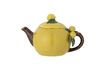 Miniature Limone yellow stoneware teapot 6