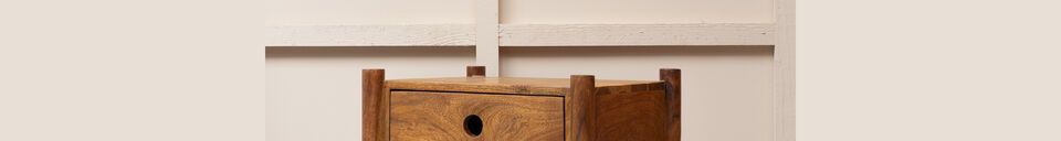 Material Details Lior dark wood bedside table