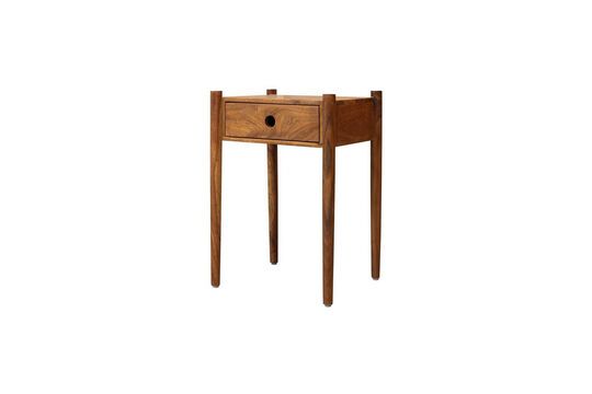 Lior dark wood bedside table Clipped