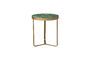 Miniature Lisboa green and gold ceramic side table Clipped