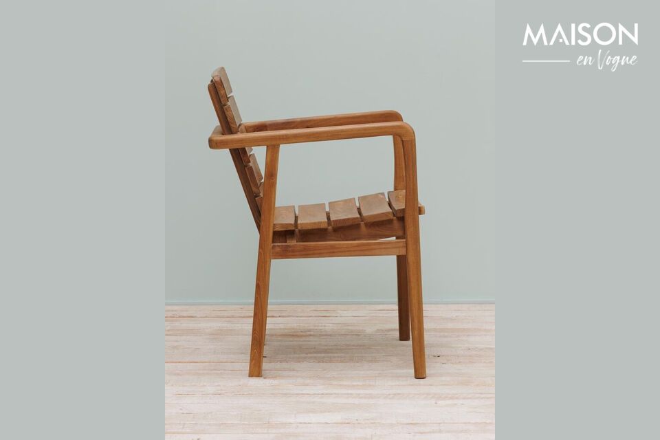 Made from high-quality teak, this chair combines durability and style