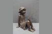 Miniature Little girl figurine in copper resin L'Oiseau 2