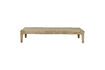 Miniature Livorno beige wood and travertine stone coffee table 4