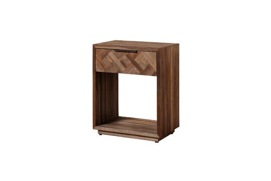 Loket brown teak bedside table Clipped