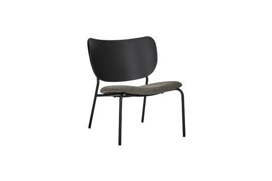 Longa black wooden armchair Clipped