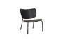 Miniature Longa black wooden armchair Clipped