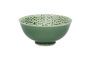 Miniature Lotus green porcelain bowl Clipped