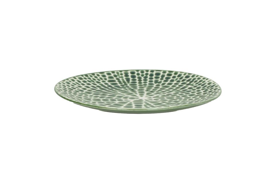 Lotus green porcelain dessert plate Pomax