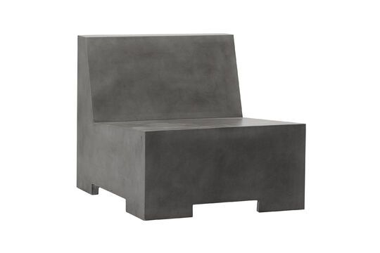 Loun grey concrete armchair Clipped