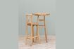 Miniature Luar beige teak bar chair 3