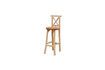 Miniature Luar beige teak bar chair 1